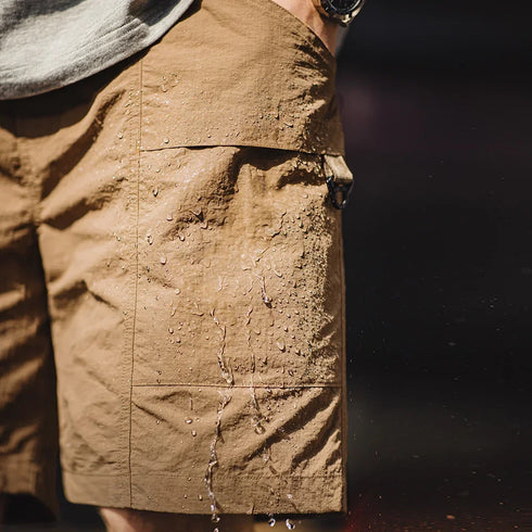Retro Waterproof Outdoor Shorts – Big Pocket Casual Thin Straight Summer Pants
